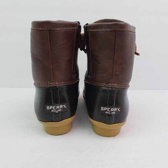 Sperry Top Sider Saltwater Toddler Sz 12 Brown Leather Waterproof Duck Boots - Picture 7 of 12